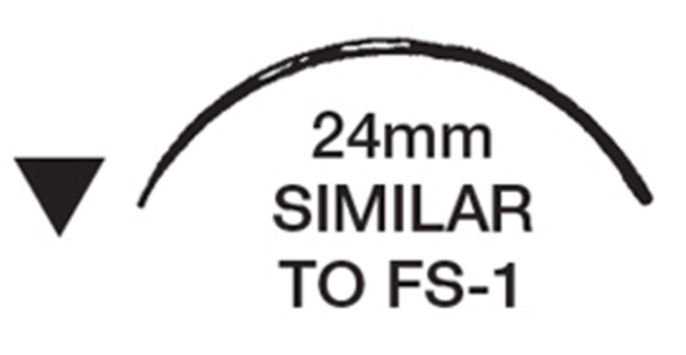 Picture of 3/0, FS-1, 18" Nylon Black Mono Suture - BN68E