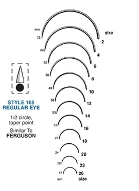 Picture of Style 105 - 1/2 Circle Taper Point